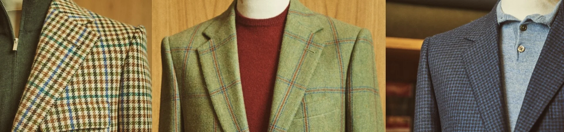 Close up of 3 suits
